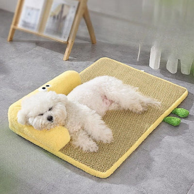 bichon endormi sur tapis pour chien rafraichissant respirant pitagol