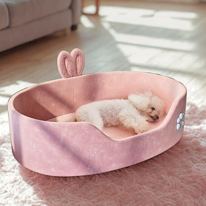 bichon endormi dans couchage chien anti-stress rosi