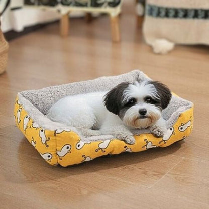 bichon frisé couché dans panier pour chien durable chouette