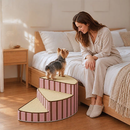 Yorkshire assis sur un escalier pour petit chien Virelle polyvalent