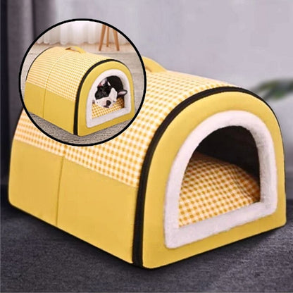 niche pour chien intérieur jaune imperméable